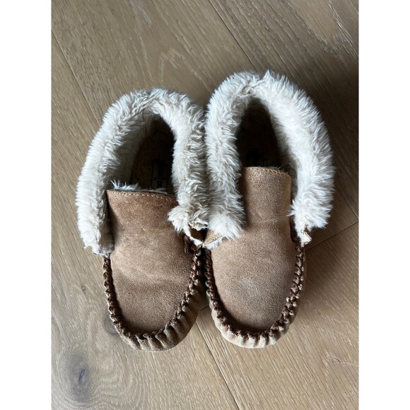 Minnetonka Fur Booties Moccasin Girls Youth size 2 - Picture 2 of 8